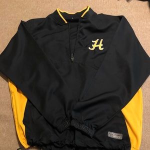 Black pullover windbreaker